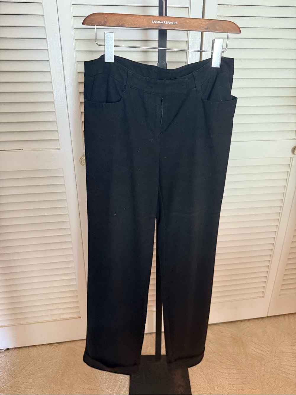 Express Black Stretch Pants - Classic Slim Fit